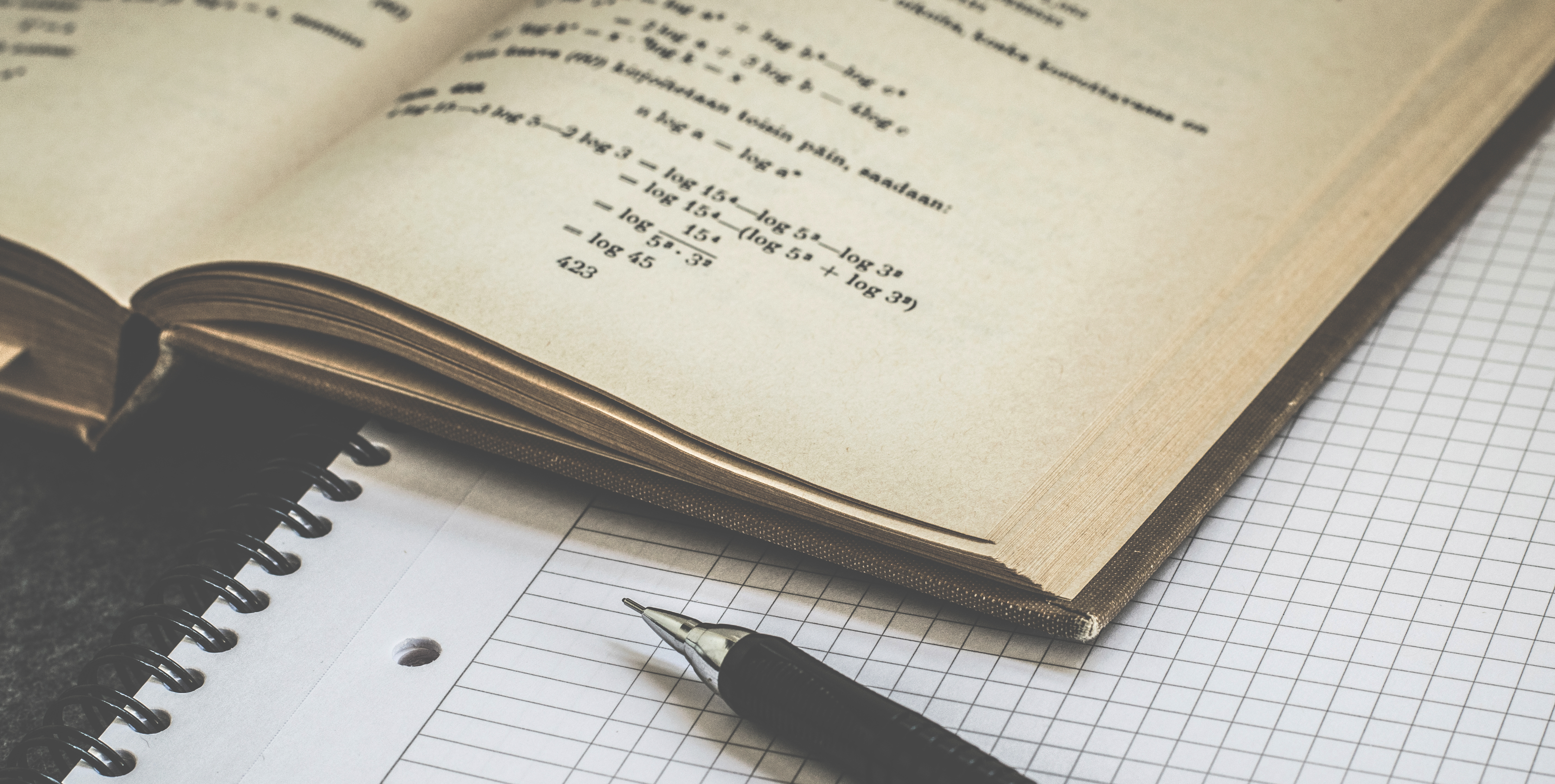 Math Book Pen and Graphing Paper