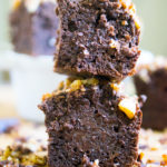 Keto Brownies with peppermint crunch