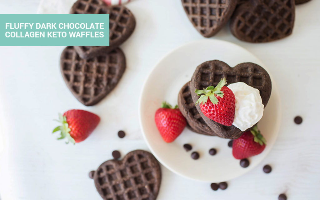 chocolate collagen keto waffles