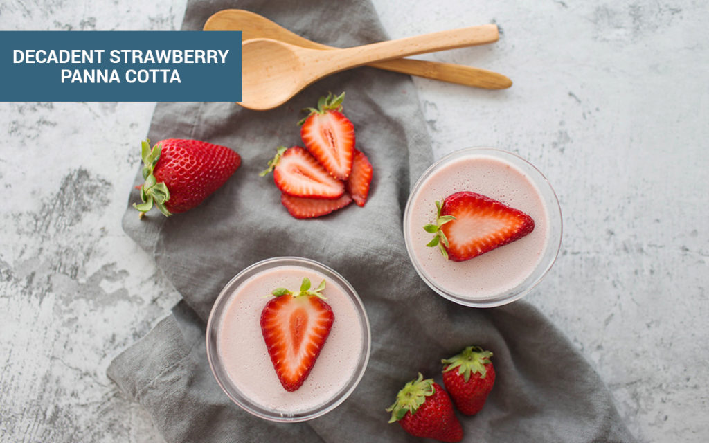 strawberry panna cotta